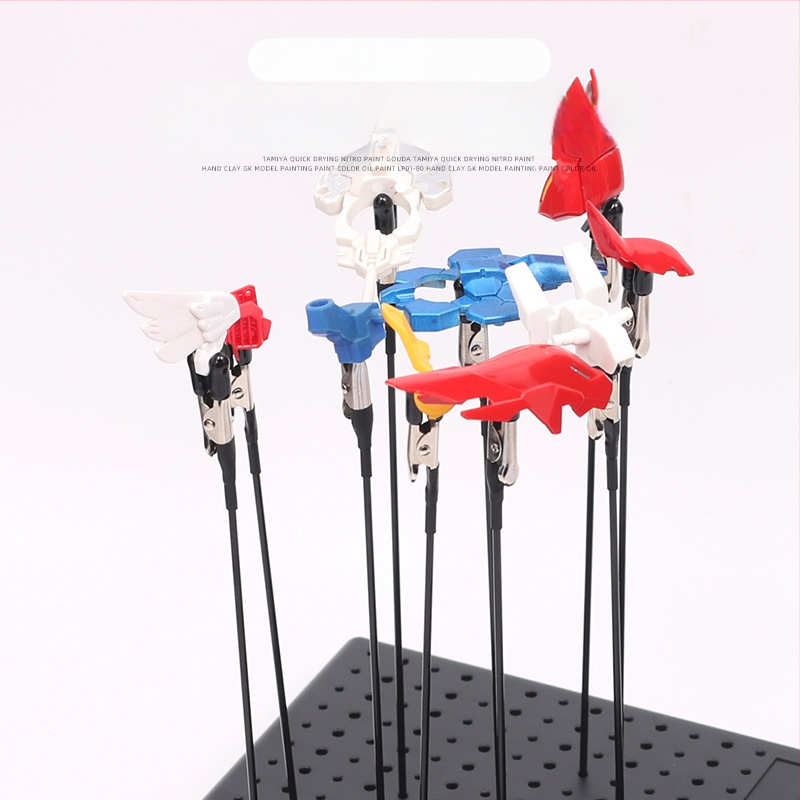 Gundam-mudeli värvimise ja kuivamise klips aerograafi tööriistaga, anti-pain krokodilli klips, metall/plastikust korpus, 63 g