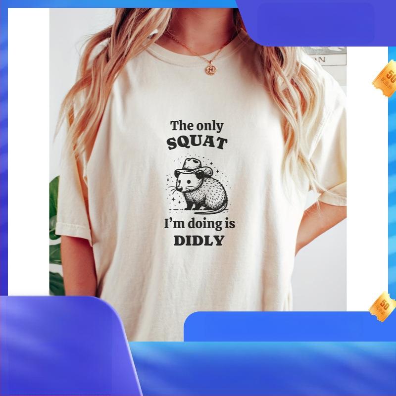 DIDLY T-särk tähemärkide trükiga, ümmargune kaelus, lühikesed varrukad, vaba lõige, 96%+ puuvill