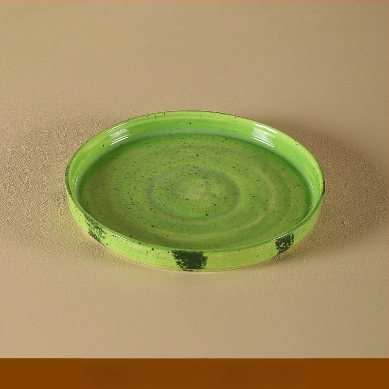 Käsitsi maalitud keraamiline kohvitass käepideme külge – arbuusi motiiv, allglazuuri dekoratsioon, värske ja armas stiil