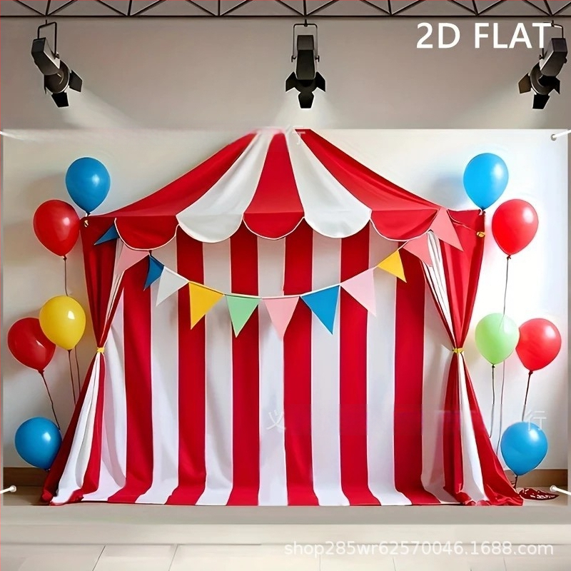 Ürituste lipp unika kujuga — polüester, tsirkuse motiiv, ruumiplaneerimise rekvisiit, bränd Tiger tiger rabbit