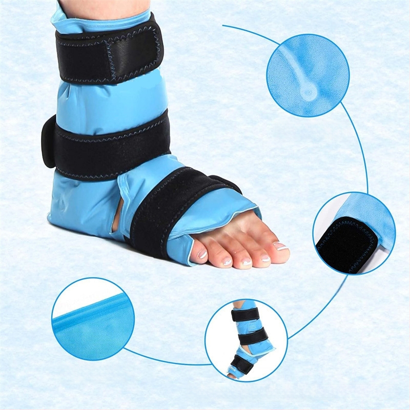 Chuangnuo geel-jääpakend hüppeliigese jaoks – termo-terapeutiline geeli kompress, nailonist hüppeliigese ortoos, täiskasvanutele, sobib jalgpalliks, jooksmiseks, rattasõiduks, korvpalliks