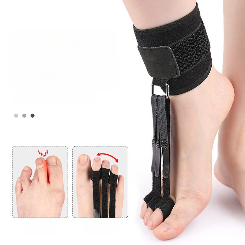 Pöialuortóos jagatud varvaste disainiga ja reguleeritava Velcro-ribaga