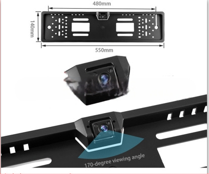 170° kolmnurkne tagantvaate kaamera öise nägemisega auto jaoks - 12 V, 520 TVL, RCA pistik 1.0 VP-P, 75 Ω, vastupidav plastkorpus, kaal 0.197 kg