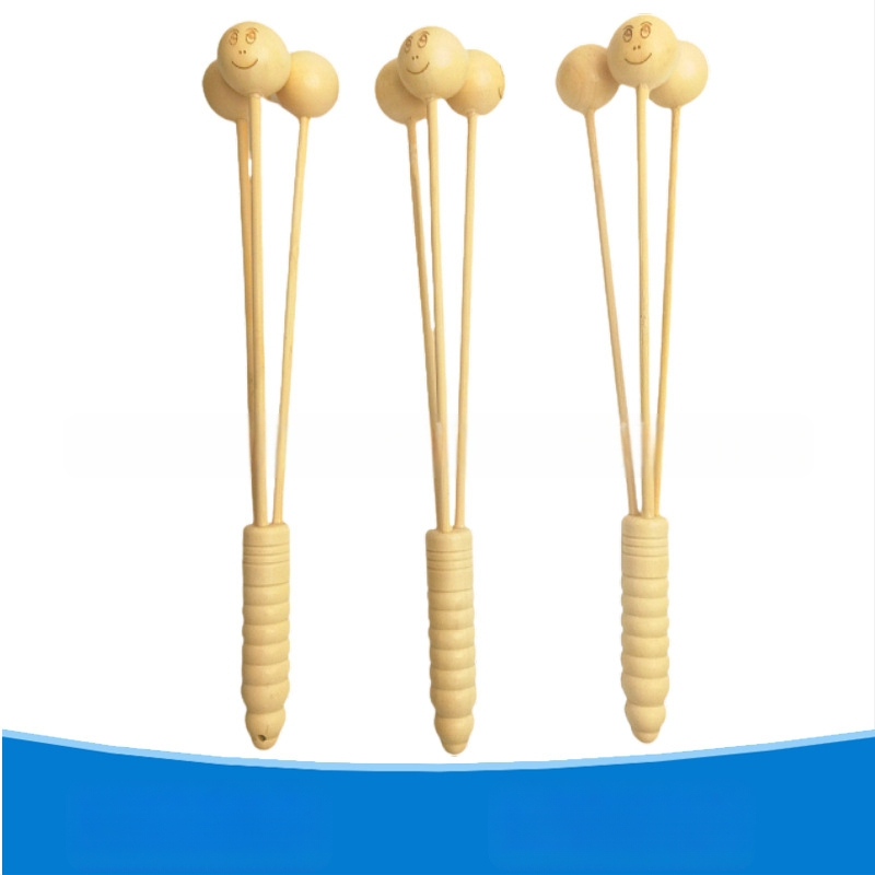 Puidust massaažhaamer jalgade jaoks – mehhaaniline juhtimine, toiteallikas pole vajalik, 3 ümmargust massaažipead, CVT ülekanne, 2022 väljalase