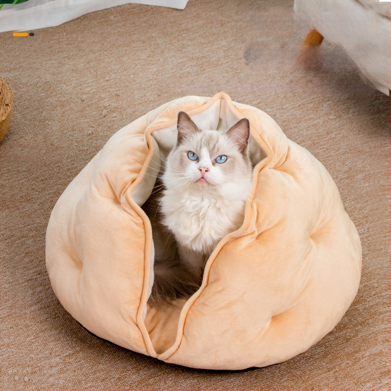 Ding Ding kassi pesas — poolsulgitud, hingav nelja aastaaja pesa, tekstiilist, ümbritseva padjaga