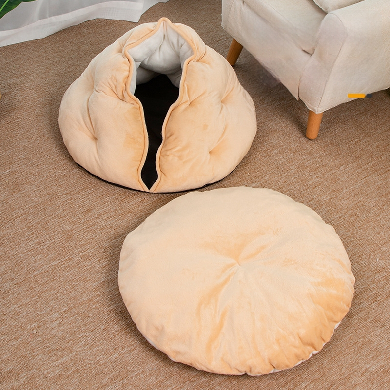 Ding Ding kassi pesas — poolsulgitud, hingav nelja aastaaja pesa, tekstiilist, ümbritseva padjaga