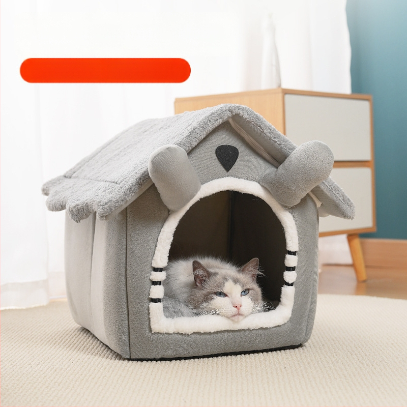 Kangast kasside varjupaik — suletud disain, kõikide aastaaegade jaoks, eemaldatav ja pestav