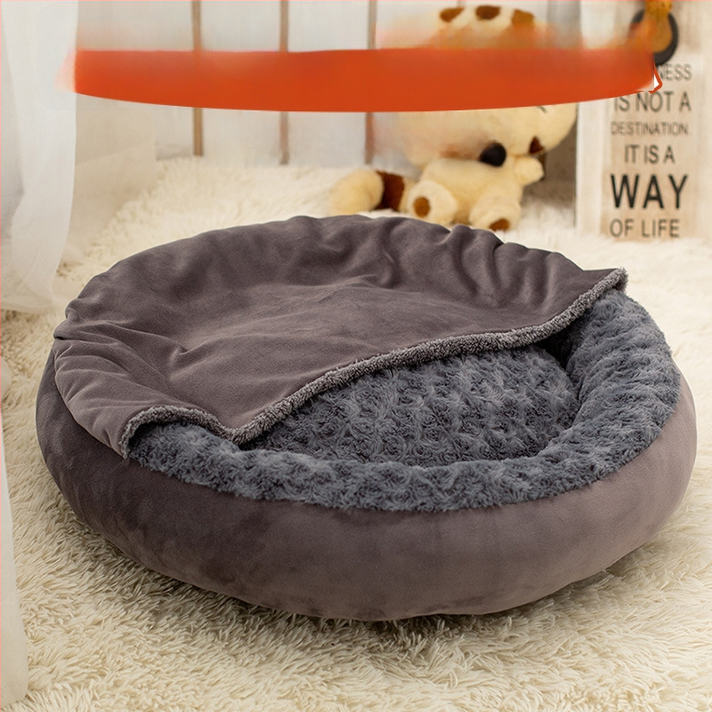 Lemmiklooma pesa – ümmargune voodi rose velvet kattega; materjal: rose velvet; kuju: ümmargune; sobib koertele; uus stiil kattega ümmarguse pesaga