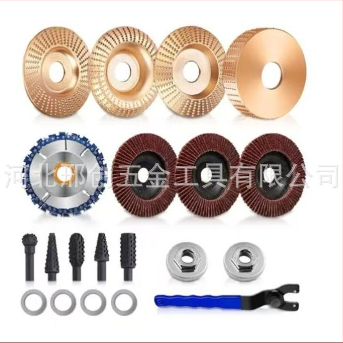 14-osaline puidutöötluse lihvimisdisko komplekt nurga-lõike jaoks koos kõva ümmarguse lihvimiskettaga noade teritamiseks ja poleerimiseks