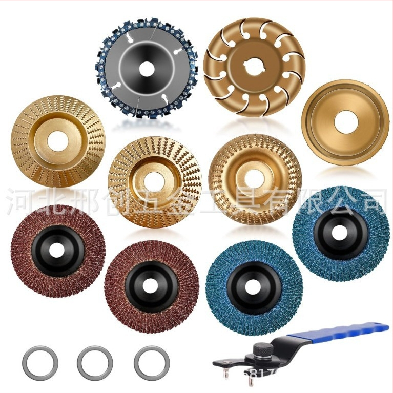 14-osaline puidutöötluse lihvimisdisko komplekt nurga-lõike jaoks koos kõva ümmarguse lihvimiskettaga noade teritamiseks ja poleerimiseks