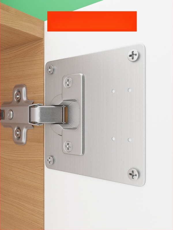 Roostevabast terasest hingeplaat kappide ja garderoobide uste jaoks, kruviavadega paigaldamiseks