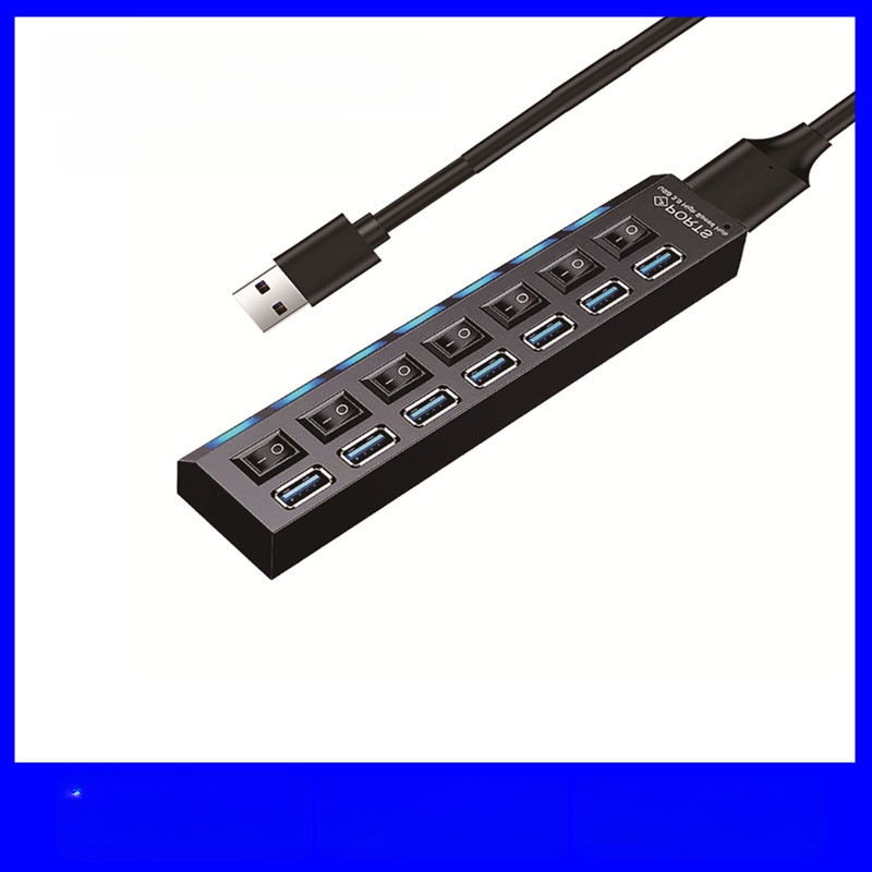 7-por USB 3.0 hub välisse toiteallikaga (5 Gbps, USB 3.0 liides, 1,2 m kaabel)