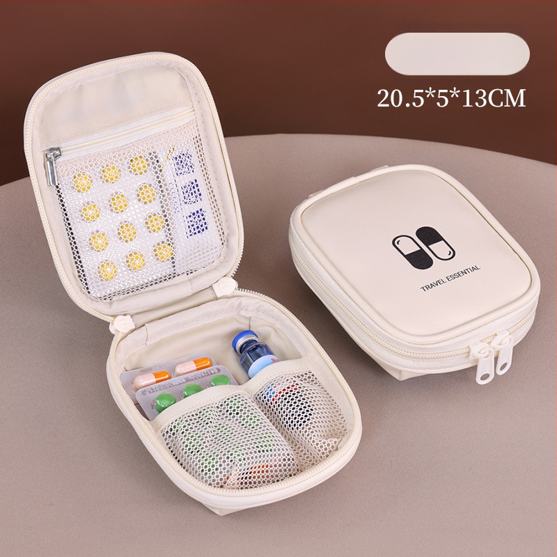 Väike kaasaskantav ravimite hoiukott, mudel 105, kuubikukujulised, PU materjal, mitmekülgne, reisile ideaalne