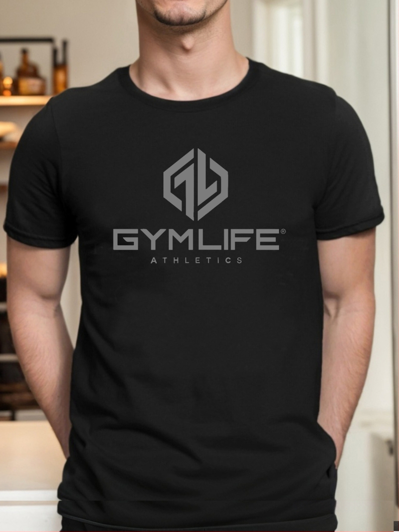 Lühikeste varrukatega fitness T-särk, puuvillast (96%+), vaba lõige, ümmarguse kaelusega, 180–250 g, sportlik riietus