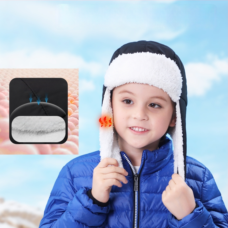 Laste Lei Feng müts talveks ja sügiseks kõrvakaitsega, polüester, soe ja tuulekindel