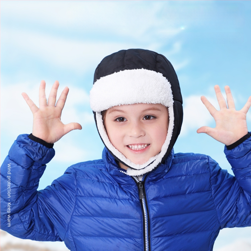 Laste Lei Feng müts talveks ja sügiseks kõrvakaitsega, polüester, soe ja tuulekindel