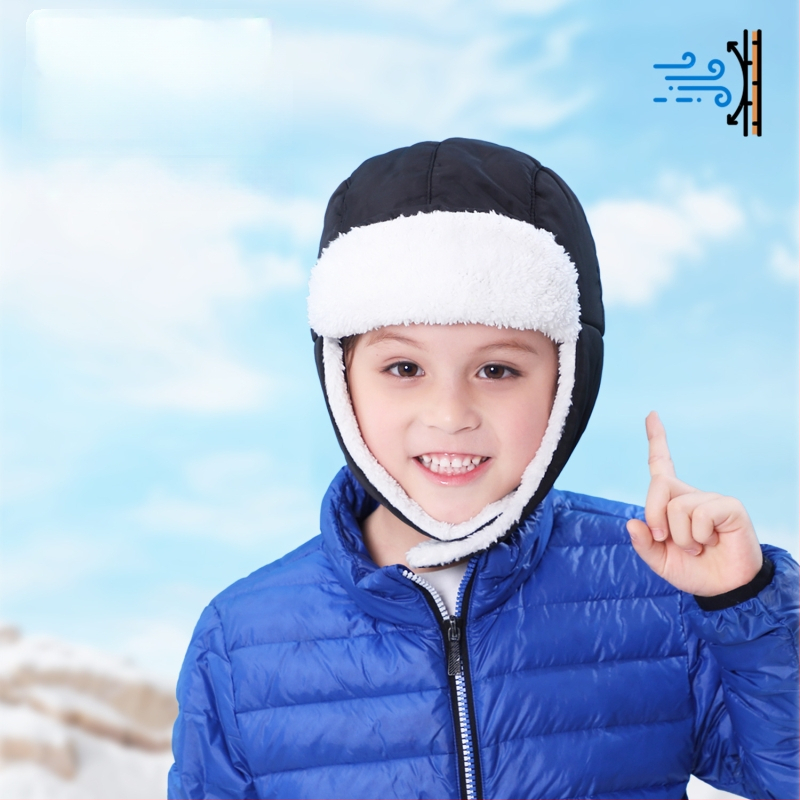 Laste Lei Feng müts talveks ja sügiseks kõrvakaitsega, polüester, soe ja tuulekindel