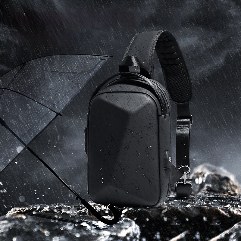 Meeste rinna kott, Oxford kangas, anti-theft lukustusega, sisemised taskud: lukuga tasku, telefoni tasku, ID-kaardi tasku, sülearvuti tasku, mudel F-5107