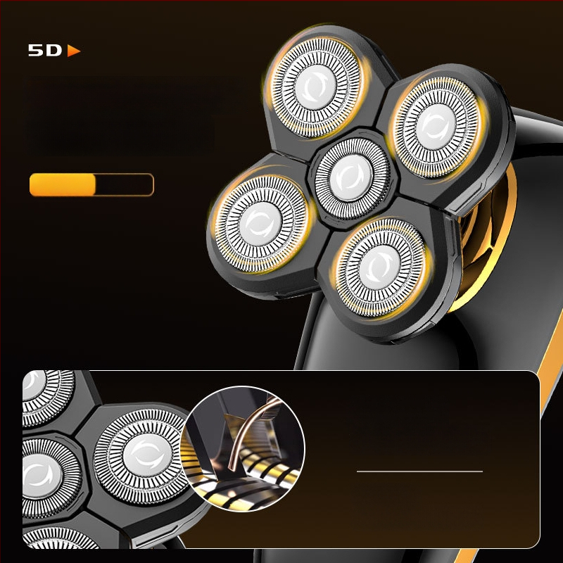 Meeste kiilaspäe raseerija — mitmekülgne hoolduskomplekt, veekindel, 9W mootor, TYPE-C laadimine, sisseehitatud aku, kogu kehale