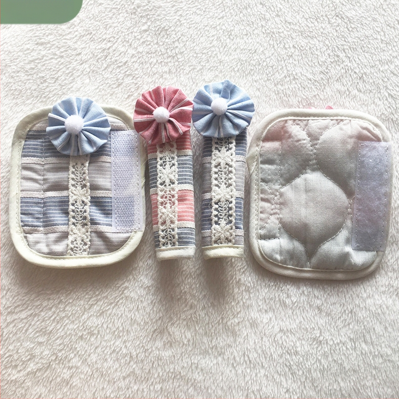 Kapis ukse käepideme kate lilled kudumispitsiga, puuvillane kangas, põhielemendi 95% ja kõrvaline 5%, Korea stiil, kohandamine saadaval