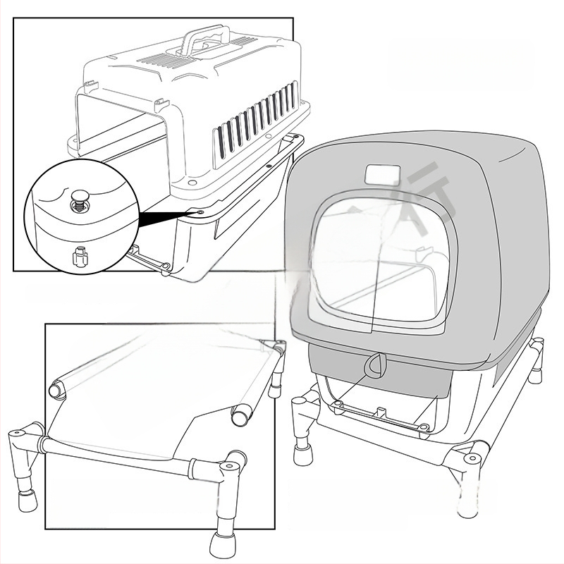 Poolsuletud lemmikloomade pesa kassidele ja koertele, talvise soe, eemaldatav reisikast, polüester + PP
