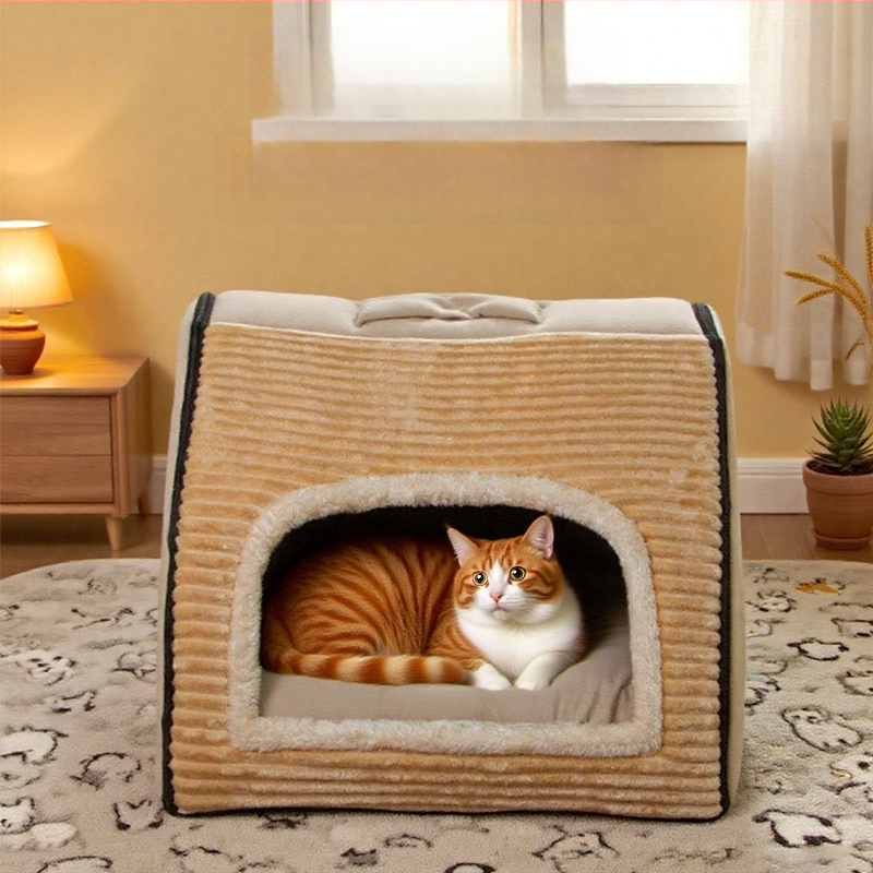 Poolkinnine lemmiklooma maja koertele ja kassidele – nelja aastaajal, tekstiilmaterjal, mudel WCW024