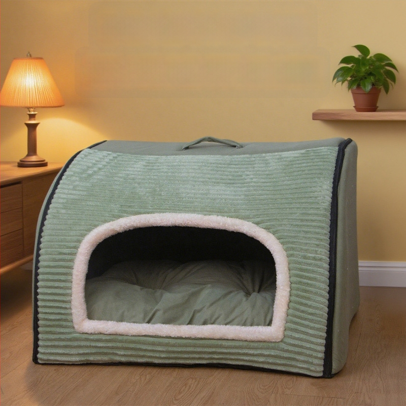 Poolkinnine lemmiklooma maja koertele ja kassidele – nelja aastaajal, tekstiilmaterjal, mudel WCW024