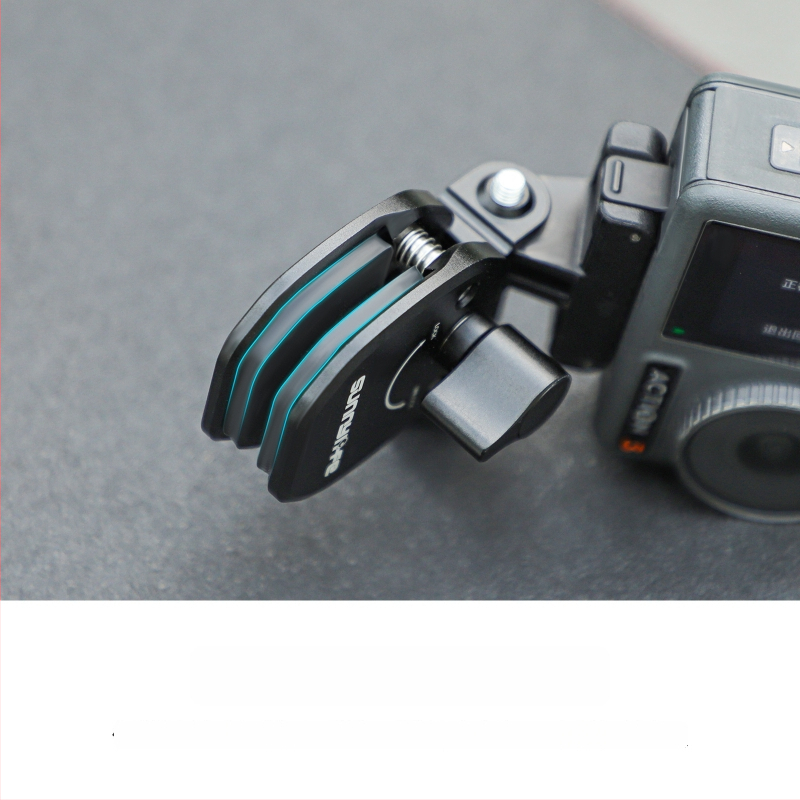 OSMO 360 Mootorratta tuuleklaasi klipikaamera kinnitus, ZJ846, alumiiniumisulamist segu + silikoon, 76×41×40 mm, ühildu Action-kaameratega