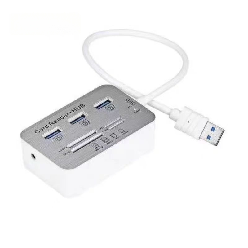 USB 3.0 hub koos SD/TF kaardilugejaga - ühelt 2-le jagaja, Lightning-liides, ilma eraldi toiteallikata