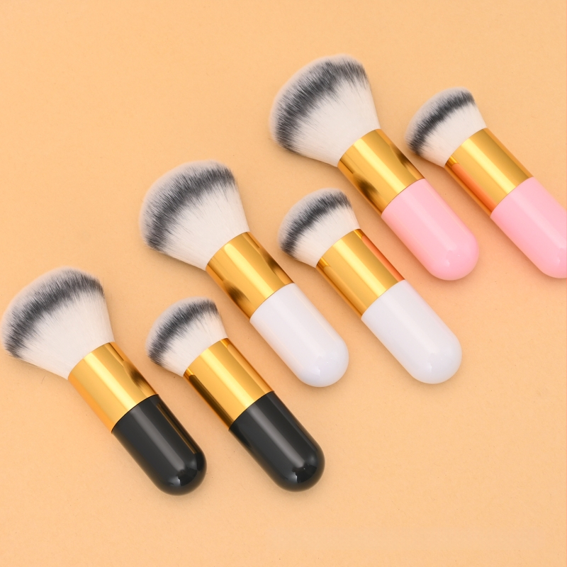 Puuderharja pehmete sünteetiliste karvadega, kaasaskantav, 1 tk