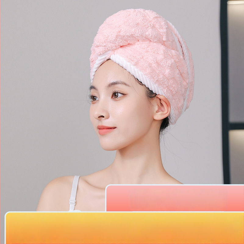 Juukseid kuivatav müts korallfliisist, 150D, üle 200 g, äärteõmblus ja lihtne kudumine, Tonghua kaubamärk