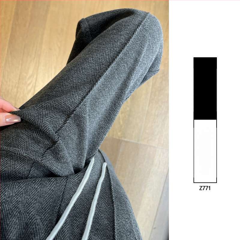 Naiste villased laiad püksid Capri pikkusega, kootud kangas, tavaline paksus, ei venita, igapäevaseks kandmiseks