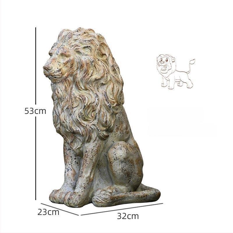 Aia lõvi skulptuur - väline dekoratsioon, stiil: Korea versioon, tootekood T733925972588, sobiv ärikingitusena