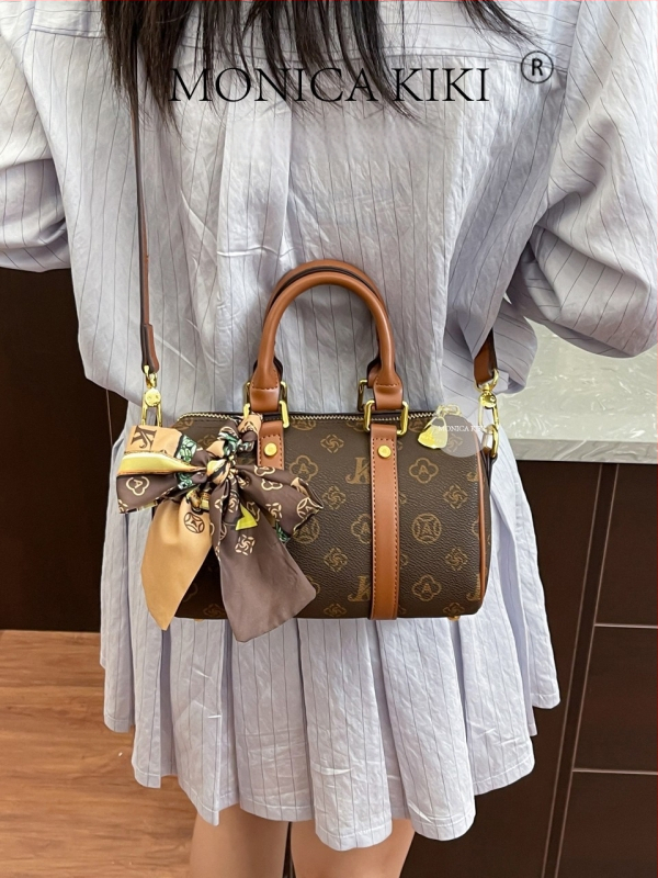 Monica Kiki Boston kott, patja kuju, PVC, Euroopa–Ameerika retro stiil, tõmblukk-uklus