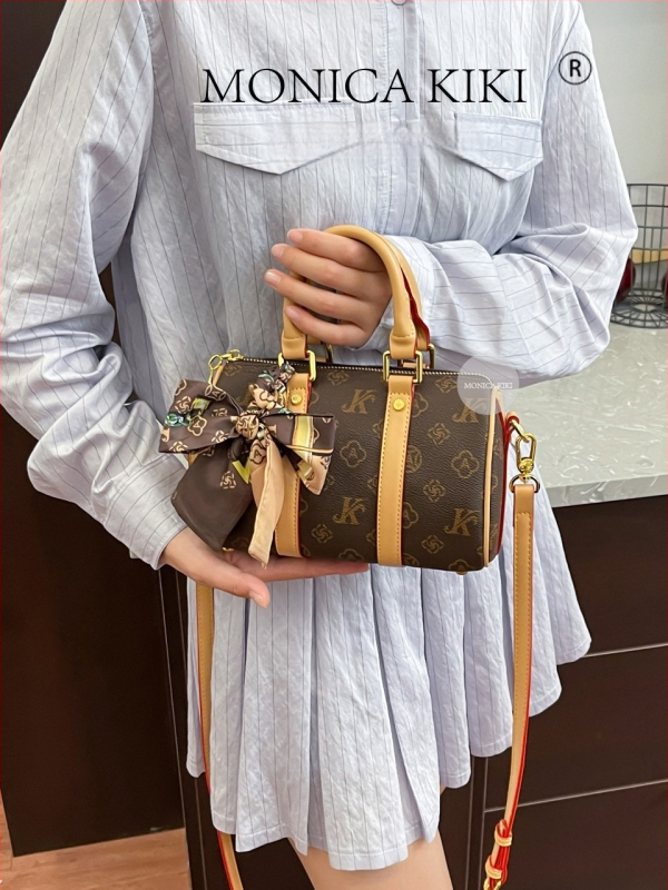 Monica Kiki Boston kott, patja kuju, PVC, Euroopa–Ameerika retro stiil, tõmblukk-uklus