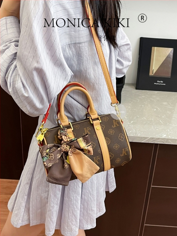 Monica Kiki Boston kott, patja kuju, PVC, Euroopa–Ameerika retro stiil, tõmblukk-uklus