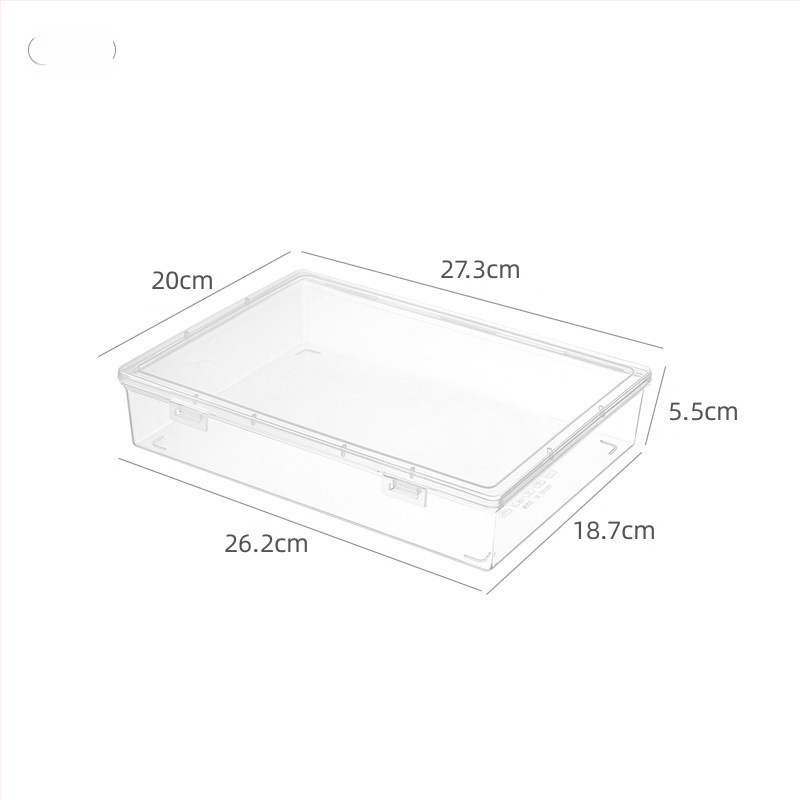 Läbipaistev dokumentide hoiukast, ruudukujuline mudel, PP materjal, 2 L maht, jaapani stiil