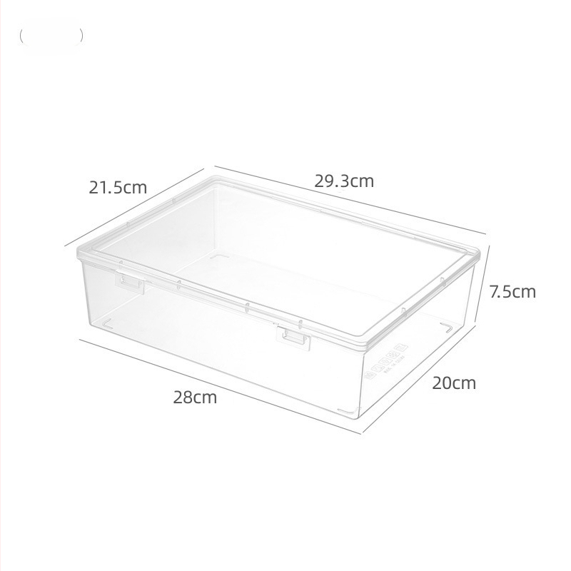 Läbipaistev dokumentide hoiukast, ruudukujuline mudel, PP materjal, 2 L maht, jaapani stiil