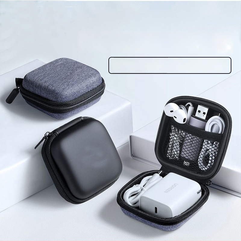 Kõrvaklappide hoiukarp – EVA ruudukujuline karp kõrvaklappide, USB mälupulkade ja mälukaartide jaoks