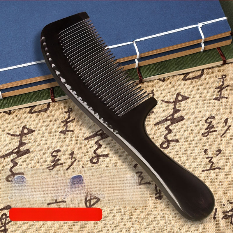 Looduslikust sarvest kamm meestele ja naistele, pikkade juustega, anti-staatiline, meridiaani massaaž, siledaks juukseid ja juuksehooldus