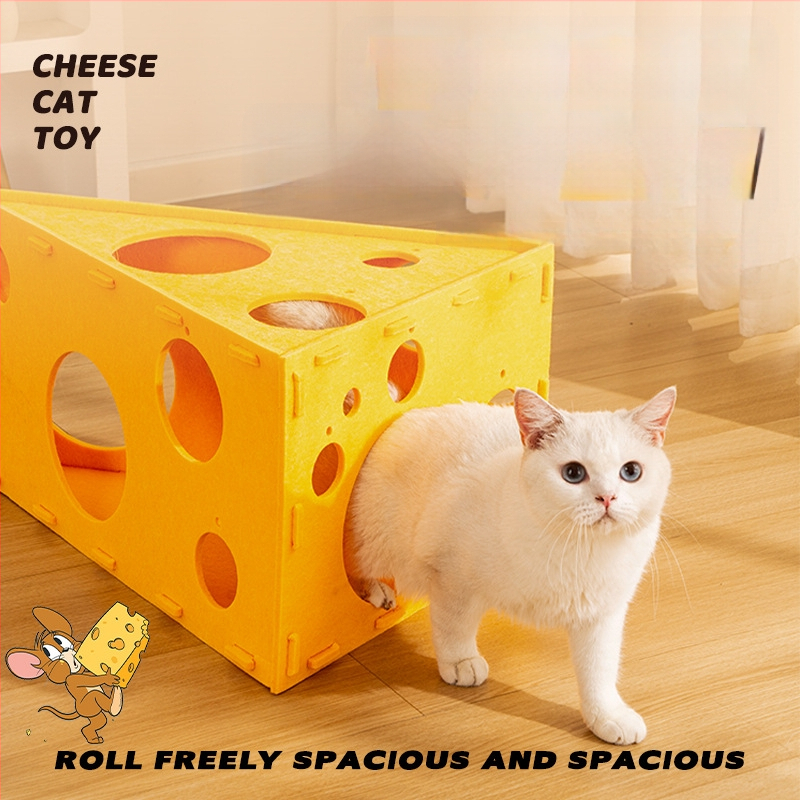 Felt kasside maja kraapimiseplaat ja tunnel – deformeeruv interaktiivne lemmiklooma magamiskoht, mudel NLMW