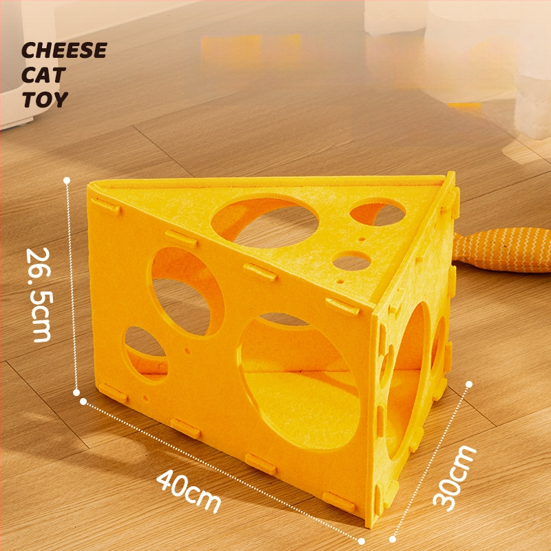 Felt kasside maja kraapimiseplaat ja tunnel – deformeeruv interaktiivne lemmiklooma magamiskoht, mudel NLMW