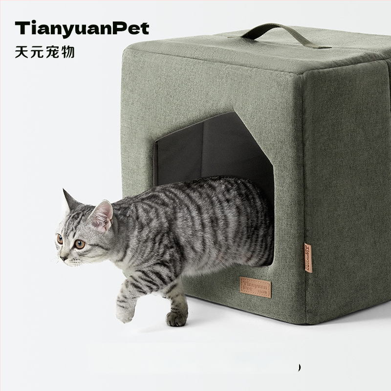 Kvadriline kassipesa, kõikide hooajate jaoks osaliselt suletud kodu, kangas