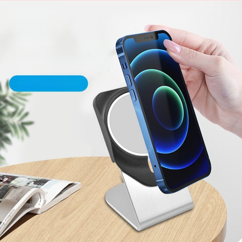 Alumiiniumist sulamist juhtmevaba laadimis alus Apple iPhone jaoks laual kasutamiseks