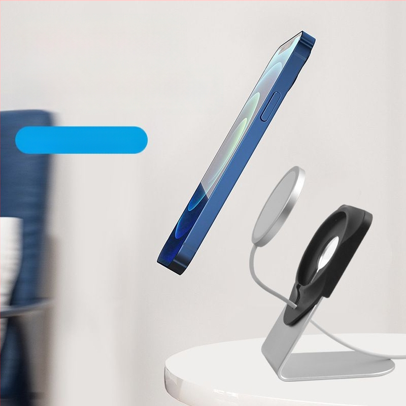 Alumiiniumist sulamist juhtmevaba laadimis alus Apple iPhone jaoks laual kasutamiseks