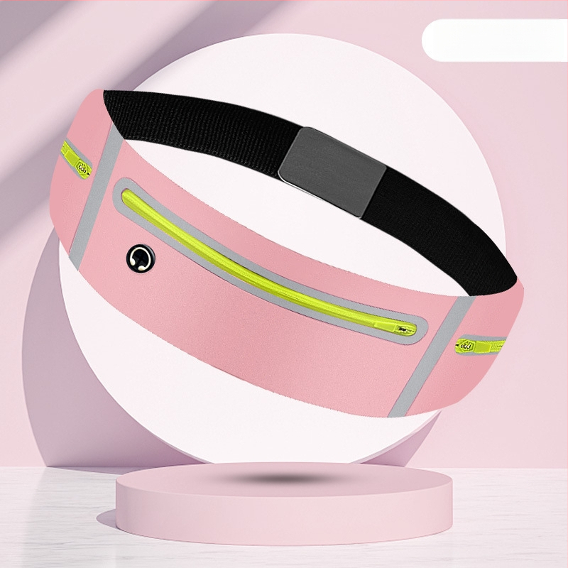 Športová vrecková taška na pás pre beh, ultra ľahká, polyester, podšívka nylon, jednofarebná, vhodná pre vonkajšie športy