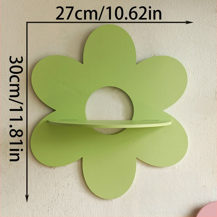 Puidust lillekujuline seinahoidik kristallide akcentidega – dekoratiivne pendant