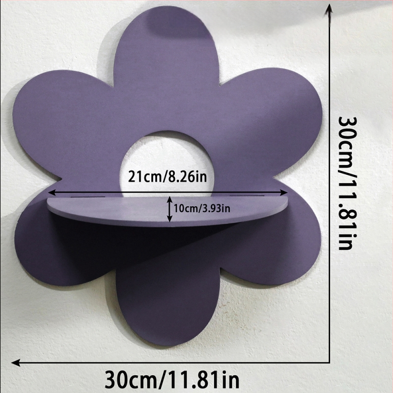 Puidust lillekujuline seinahoidik kristallide akcentidega – dekoratiivne pendant