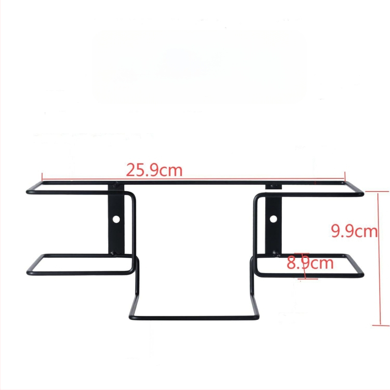 Seinasse kinnitatav kinnas hoidja, metallist, tööstuslik stiil, ühekihiline, kinnitamine kruvidega, lauakorralduseks