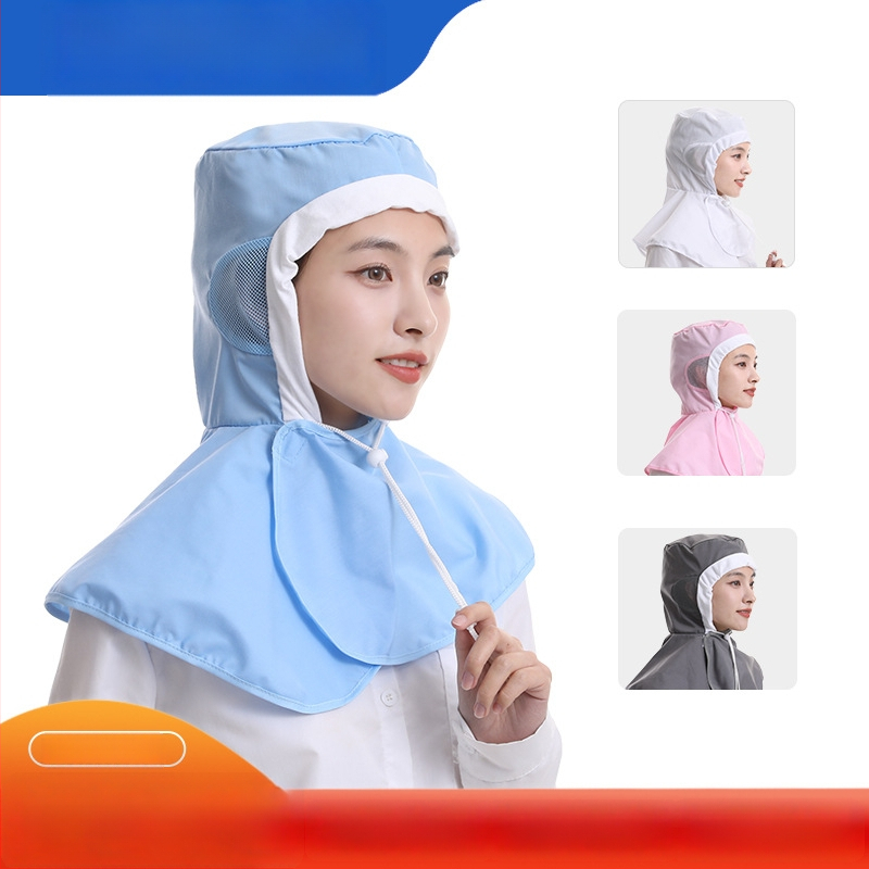 Bavlnená dýchacia hygienická čiapka pre pracovníkov vo potravinárskej výrobe, prachotesná, s plochým vrchom a vyšívaným logom